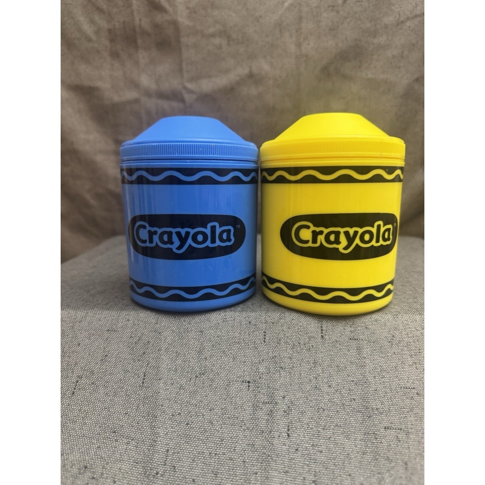 Crayola Isolated Containers Crayon Thermos Lunch Soup Storage Blue Yellow Art Rm